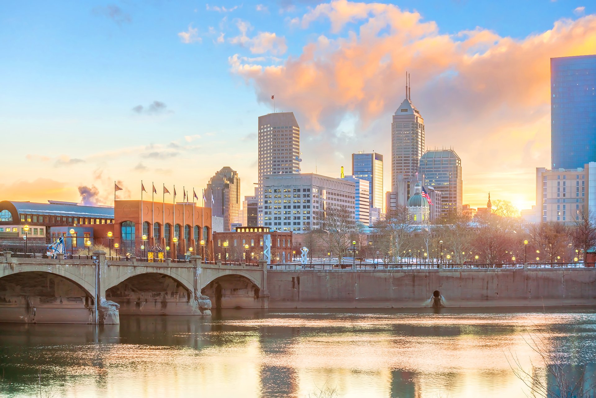 Indianapolis, Indiana Skyline Taken From The River