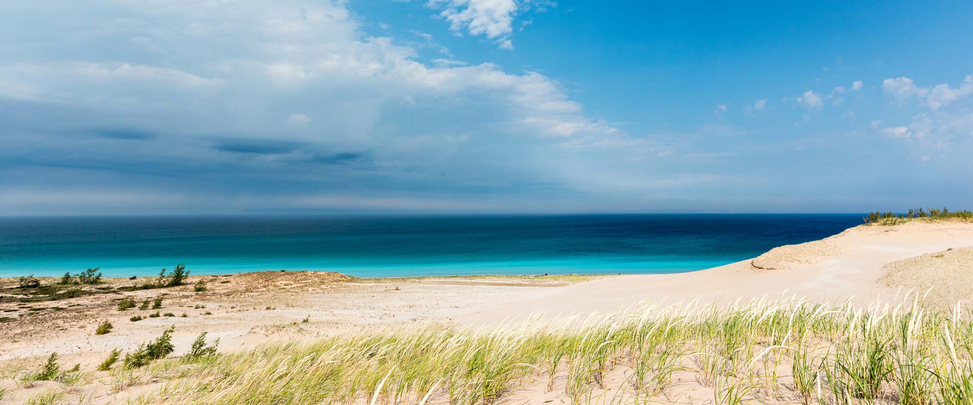 Michigan Beach On Beautiful Day